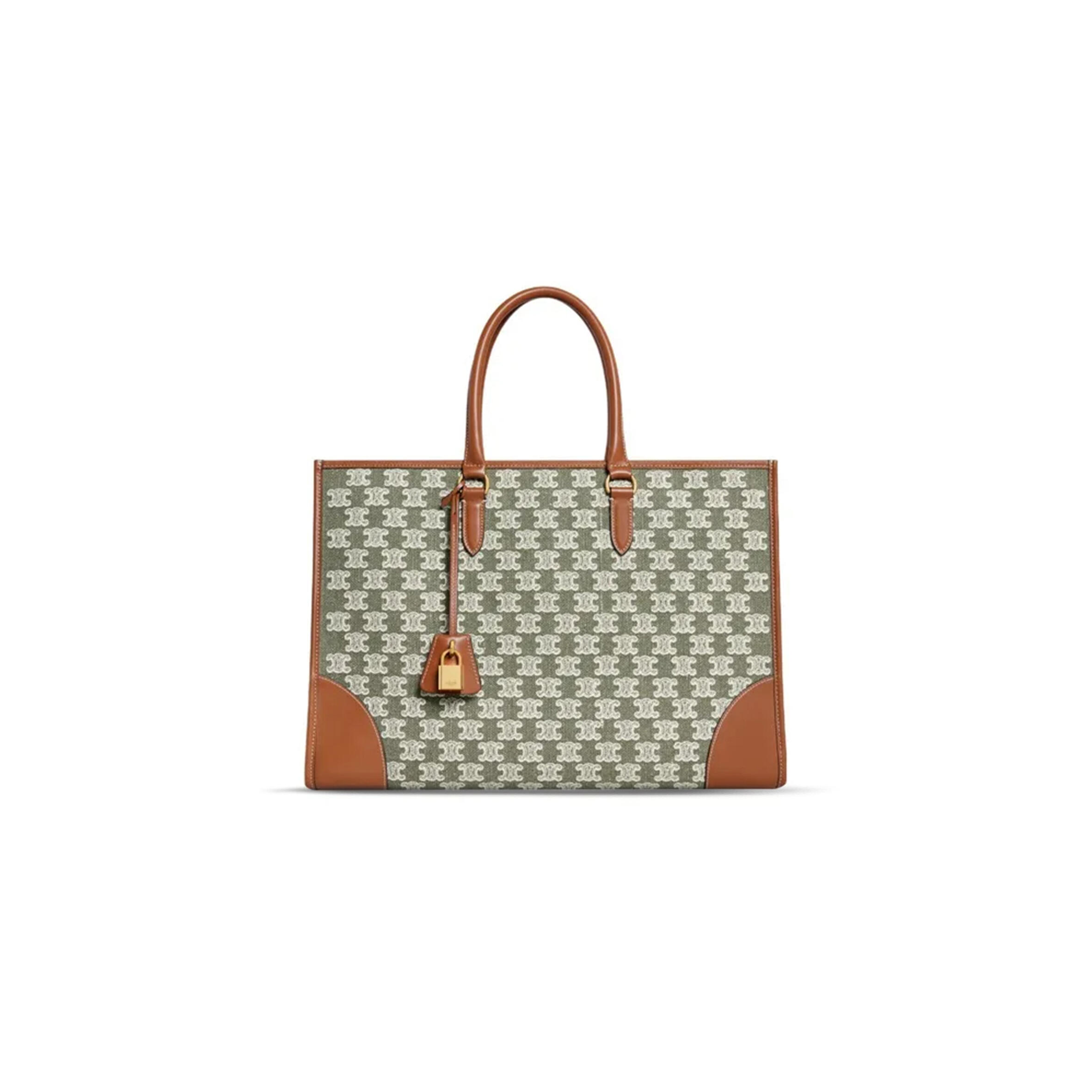 Ce**e tote in cabas canvas and calfskin 197002cs8.15kh (43*31*15cm)